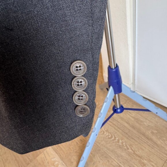 Dolce & Gabbana Blazer Mens Suit Coat Grey 3 Button Italian Wool D&G Jacket 42R - Picture 2 of 16